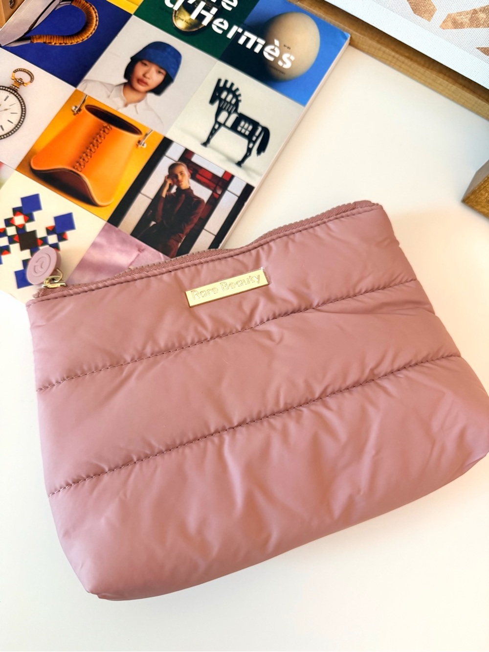 Rare Beauty Zip Cosmetic Bag